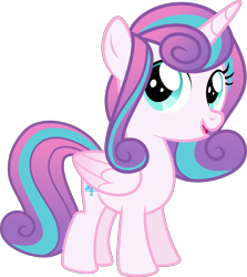 Size: 2229x2500 | Tagged: safe, artist:shakespearicles, artist:whalepornoz, imported from derpibooru, princess flurry heart, alicorn, pony, fanfic:cat's cradle, female, filly, fimfiction, foal, folded wings, full body, high res, hooves, horn, open mouth, open smile, princess, royalty, show accurate, simple background, smiling, solo, standing, tail, transparent background, wings