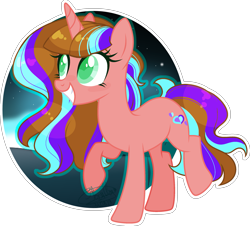 Size: 2541x2293 | Tagged: safe, artist:mint-light, artist:stormcloud-yt, imported from derpibooru, oc, oc only, pony, unicorn, base used, female, grin, horn, mare, raised hoof, simple background, smiling, solo, transparent background, unicorn oc