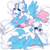 Size: 3072x3072 | Tagged: safe, artist:tolsticot, imported from derpibooru, oc, oc only, oc:icy heart, anthro, pegasus, anthro oc, blaze (coat marking), breast squish, breasts, clothes, coat markings, facial markings, female, floppy ears, hand on head, mare, midriff, morning ponies, nipple piercing, nipples, nudity, pajamas, piercing, sexy, socks (coat markings), stretching, tanktop, tired, yawn