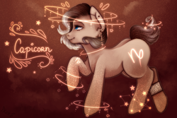 Size: 2160x1440 | Tagged: safe, artist:kot-of-eden, artist:saphirecat11, imported from derpibooru, oc, oc only, earth pony, pony, capricorn, constellation, earth pony oc, female, solo, zodiac