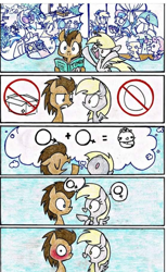 Size: 558x908 | Tagged: safe, derpy hooves, doctor whooves, time turner, pony, comic, embarrassed