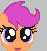 Size: 47x51 | Tagged: safe, scootaloo, pony, aggie.io, female, lowres, mare, open mouth, pixel art, simple background, smiling
