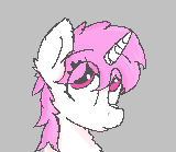 Size: 160x139 | Tagged: safe, oc, oc only, pony, unicorn, aggie.io, female, looking up, lowres, mare, simple background