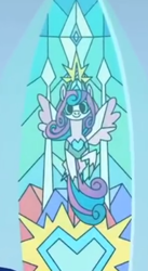 Size: 199x363 | Tagged: safe, imported from derpibooru, screencap, princess flurry heart, alicorn, pony, season 9, the last problem, spoiler:s09, cropped, crystal heart, older, older flurry heart, stained glass