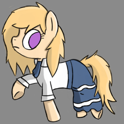 Size: 1000x1000 | Tagged: safe, artist:symphonydawn3, imported from derpibooru, oc, oc only, oc:jackie spectre, earth pony, clothes, earth pony oc, female, gray background, looking away, mare, simple background, solo, walking