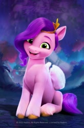 Size: 720x1100 | Tagged: safe, imported from derpibooru, pipp petals, pegasus, pony, adorapipp, bridlewood, crown, cute, female, g5, jewelry, looking at you, mare, official, open mouth, open smile, regalia, sitting, smiling, smiling at you, solo