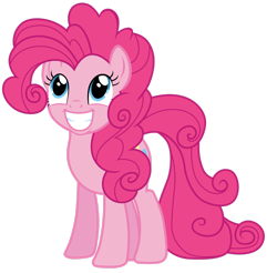 Size: 2466x2431 | Tagged: safe, artist:tardifice, imported from derpibooru, pinkie pie, earth pony, pony, it isn't the mane thing about you, cute, diapinkes, female, grin, happy, mare, poofy pie, simple background, smiling, solo, transparent background, vector