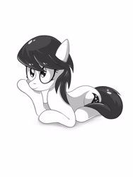 Size: 3543x4724 | Tagged: safe, artist:elstiv, imported from derpibooru, oc, oc only, earth pony, pony, earth pony oc, eyelashes, female, lying down, mare, prone, simple background, solo, white background