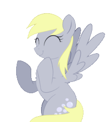 Size: 1280x1422 | Tagged: safe, artist:allyster-black, imported from derpibooru, derpy hooves, ditzy doo, pegasus, animated, clapping, clapping ponies, simple background, solo, transparent background