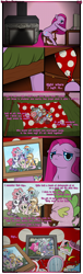 Size: 2490x8156 | Tagged: safe, artist:underwoodart, imported from derpibooru, applejack, cloudy quartz, fluttershy, gummy, igneous rock pie, limestone pie, marble pie, maud pie, pinkie pie, rainbow dash, rarity, spike, twilight sparkle, alligator, dragon, earth pony, pegasus, pony, unicorn, ask pink-pony, absurd resolution, balloon, bed, bindle, camera, candy, coal, collar, comb, comic, computer, confetti, fireplace, flashback, food, framed picture, inner thoughts, key, lollipop, mane six, mane six opening poses, memories, mirror, monologue, photo, photography, pinkamena diane pie, quartzrock, rotten apple, sad, scene interpretation, stick, stool, story included, sweets, talking