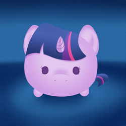 Size: 3000x3000 | Tagged: safe, artist:zigrock, imported from derpibooru, twilight sparkle, pony, unicorn, beady eyes, blob, blob ponies, female, horn, looking at you, mare, solo, tsum tsum, unicorn twilight