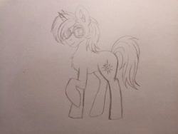 Size: 4608x3456 | Tagged: safe, artist:dreamy990, imported from derpibooru, oc, oc only, oc:shadow twinkle, pony, unicorn, glasses, round glasses, solo, traditional art