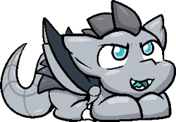 Size: 316x219 | Tagged: safe, artist:zutcha, imported from derpibooru, oc, oc:llvm, dracony, dragon, hybrid, lying, ponyloaf, prone, simple background, transparent background