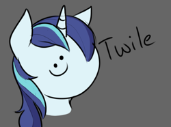 Size: 567x421 | Tagged: safe, artist:lockheart, imported from derpibooru, shining armor, pony, unicorn, bust, c:, faic, gray background, male, meme, portrait, simple background, smiley face, smiling, solo, stallion, twily face, woll smoth