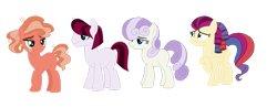 Size: 1280x502 | Tagged: safe, artist:minty-sprinkle, imported from derpibooru, oc, oc only, base used, magical lesbian spawn, offspring, parent:applejack, parent:pinkie pie, parent:princess cadance, parent:rainbow dash, parent:rarity, parent:twilight sparkle, parent:vinyl scratch, parents:applepie, parents:cadash, parents:rariscratch, parents:vinylight, simple background, transparent background