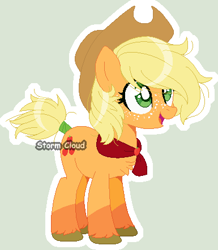 Size: 385x442 | Tagged: safe, artist:stormcloud-yt, imported from derpibooru, earth pony, pony, base used, eyelashes, female, freckles, hat, mare, redesign, simple background, solo