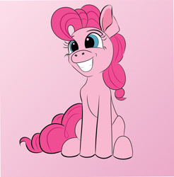 Size: 3528x3590 | Tagged: safe, artist:cutiecarbon, imported from derpibooru, pinkie pie, earth pony, pony, simple background, smiling, solo