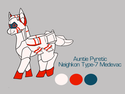 Size: 2160x1620 | Tagged: safe, artist:v-nuz, imported from derpibooru, oc, oc only, oc:auntie pyretic, object pony, original species, spaceship ponies, fanfic:friendship drive charging, elite dangerous, reference sheet, spaceship