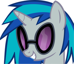 Size: 2624x2285 | Tagged: safe, artist:triox404, imported from derpibooru, dj pon-3, vinyl scratch, pony, unicorn, bust, female, high res, mare, simple background, smiling, solo, transparent background, vector