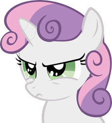 Size: 3999x4391 | Tagged: safe, artist:triox404, imported from derpibooru, sweetie belle, pony, unicorn, season 2, sisterhooves social, .svg available, angry, cute, diasweetes, female, filly, foal, madorable, simple background, solo, sweetie belle is not amused, transparent background, unamused, vector