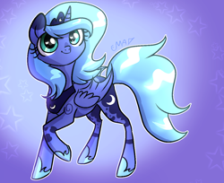 Size: 1102x900 | Tagged: safe, artist:sunniesfunthecupcake, imported from derpibooru, princess luna, alicorn, pony, cute, lunabetes, s1 luna, solo