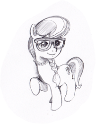 Size: 377x485 | Tagged: safe, artist:trips-ocho, silver spoon, earth pony, pony, female, filly, solo