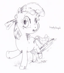 Size: 500x574 | Tagged: safe, artist:trips-ocho, apple bloom, earth pony, pony, female, filly, solo