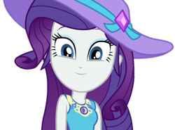 Size: 972x720 | Tagged: safe, edit, edited screencap, imported from derpibooru, screencap, rarity, camping must-haves, equestria girls, equestria girls series, spoiler:eqg series (season 2), background removed, cute, female, geode of shielding, hat, looking at you, magical geodes, not a vector, raribetes, simple background, solo, transparent background
