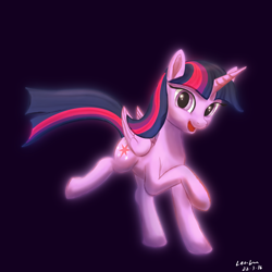 Size: 4096x4096 | Tagged: safe, artist:leoliu0491, imported from derpibooru, twilight sparkle, alicorn, pony, absurd resolution, black background, female, looking at you, mare, simple background, smiling, smiling at you, solo, standing, twilight sparkle (alicorn)