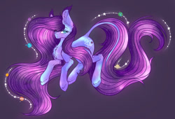 Size: 1024x695 | Tagged: safe, artist:maneblue, imported from derpibooru, oc, oc only, earth pony, pony, chest fluff, ear fluff, earth pony oc, leonine tail, planet ponies, ponified, purple background, simple background, solo, tail