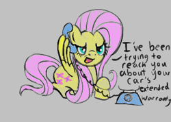 Size: 358x255 | Tagged: safe, fluttershy, pegasus, pony, aggie.io, dialogue, female, lowres, mare, open mouth, phone, simple background, smiling, talking