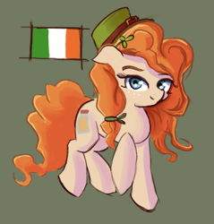 Size: 1595x1668 | Tagged: safe, artist:solid shrimp, imported from derpibooru, pear butter, earth pony, pony, clover, holiday, ireland, irish, saint patrick's day, solo