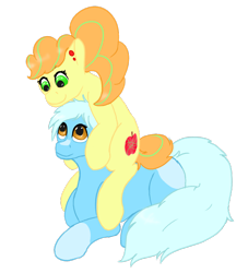 Size: 2000x2200 | Tagged: safe, artist:aelflonra, imported from derpibooru, oc, oc only, oc:apple needle, oc:rin (wildbatpony), simple background, transparent background