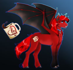 Size: 2048x1981 | Tagged: safe, artist:bumblewish, imported from derpibooru, oc, oc:little red, bat pony, bat pony oc, solo