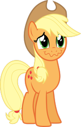Size: 1957x3065 | Tagged: safe, artist:xxphantomxxx, imported from derpibooru, applejack, earth pony, pony, season 4, simple ways, .svg available, applejack's hat, cowboy hat, female, hat, mare, simple background, solo, transparent background, vector, wavy mouth