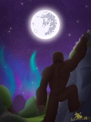 Size: 2048x2732 | Tagged: safe, artist:lordshrekzilla20, imported from derpibooru, ape, kaiju, fanfic:a king to a god, black skull island, king kong, mare in the moon, moon