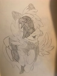 Size: 3024x4032 | Tagged: safe, imported from derpibooru, songbird serenade, pegasus, my little pony: the movie, drawing, female, mare, photo, sketch, solo, traditional art