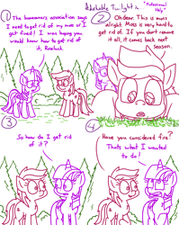 Size: 4779x6013 | Tagged: safe, artist:adorkabletwilightandfriends, imported from derpibooru, roseluck, twilight sparkle, alicorn, earth pony, pony, comic:adorkable twilight and friends, adorkable, adorkable twilight, chest fluff, close-up, comic, cute, dork, female, funny, gardening, grass, humor, mare, moss, perspective, silly, slice of life, spring, twilight sparkle (alicorn), yard