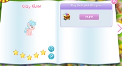 Size: 974x527 | Tagged: safe, imported from ponybooru, screencap, cozy glow, female, filly, foal, gameloft