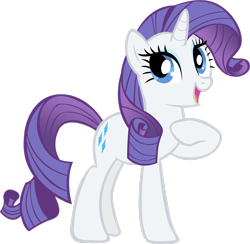 Size: 2480x2418 | Tagged: safe, artist:lilcinnamon, imported from derpibooru, rarity, pony, unicorn, female, full body, high res, hoof on chest, mare, open mouth, open smile, simple background, smiling, solo, transparent background, vector