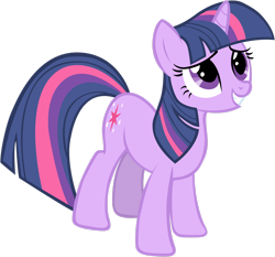 Size: 2538x2363 | Tagged: safe, artist:lilcinnamon, imported from derpibooru, twilight sparkle, pony, unicorn, season 1, stare master, female, full body, high res, looking up, mare, simple background, solo, transparent background, unicorn twilight, vector