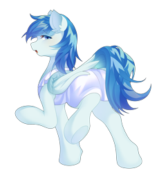 Size: 3105x3200 | Tagged: safe, artist:alus, imported from derpibooru, oc, oc only, oc:dr.lancet dois, pegasus, pony, butt, clothes, lab coat, male, plot, rear view, simple background, stallion, transparent background