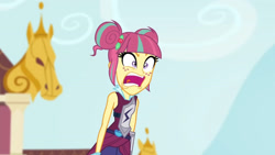 Size: 3410x1920 | Tagged: safe, imported from derpibooru, screencap, sour sweet, equestria girls, friendship games, angry, canterlot high, female, high res, open mouth, sleeveless, solo, sour rage