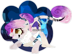 Size: 2991x2259 | Tagged: safe, artist:mint-light, artist:stormcloud-yt, imported from derpibooru, oc, oc only, draconequus, hybrid, pony, base used, colored wings, draconequus oc, eyelashes, heterochromia, interspecies offspring, offspring, parent:discord, parent:fluttershy, parents:discoshy, simple background, smiling, transparent background, two toned wings, wings