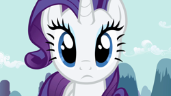 Size: 1920x1080 | Tagged: safe, imported from derpibooru, screencap, rarity, pony, unicorn, boast busters, season 1, eyeshadow, female, looking at you, makeup, mare, mare stare, reaction image, shocked, solo