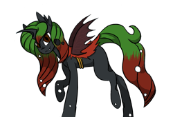 Size: 1043x710 | Tagged: artist needed, safe, imported from derpibooru, oc, oc only, oc:queen mira, changeling, changeling queen, double colored changeling, female, horn, looking at you, simple background, solo, transparent background, wings