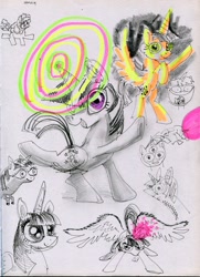 Size: 2214x3052 | Tagged: safe, artist:ja0822ck, imported from derpibooru, twilight sparkle, alicorn, pony, unicorn, magic, snorting, traditional art, twilight sparkle (alicorn), unicorn twilight