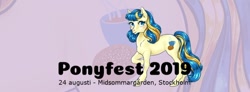 Size: 720x264 | Tagged: artist needed, safe, imported from derpibooru, oc, oc only, oc:inga, 2019, mascot, ponyfest (sweden), sweden