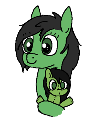 Size: 330x450 | Tagged: safe, artist:pinkchalk, oc, oc:filly anon, female, filly, plushie