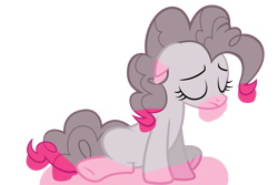 Size: 4000x2667 | Tagged: safe, artist:dharthez, artist:wardex101, edit, imported from derpibooru, pinkie pie, earth pony, pony, color loss, discorded, eyes closed, female, mare, sad, simple background, sitting, solo, transparent background, vector
